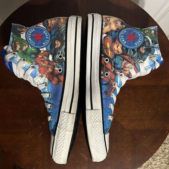 🔥🔥 Converse All Star High Top Men 7 / Women 9 Justice League DC Comics Shoes - Picture 6 of 12